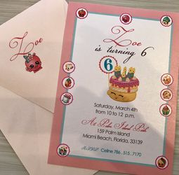 Invitations for birthday kid's party