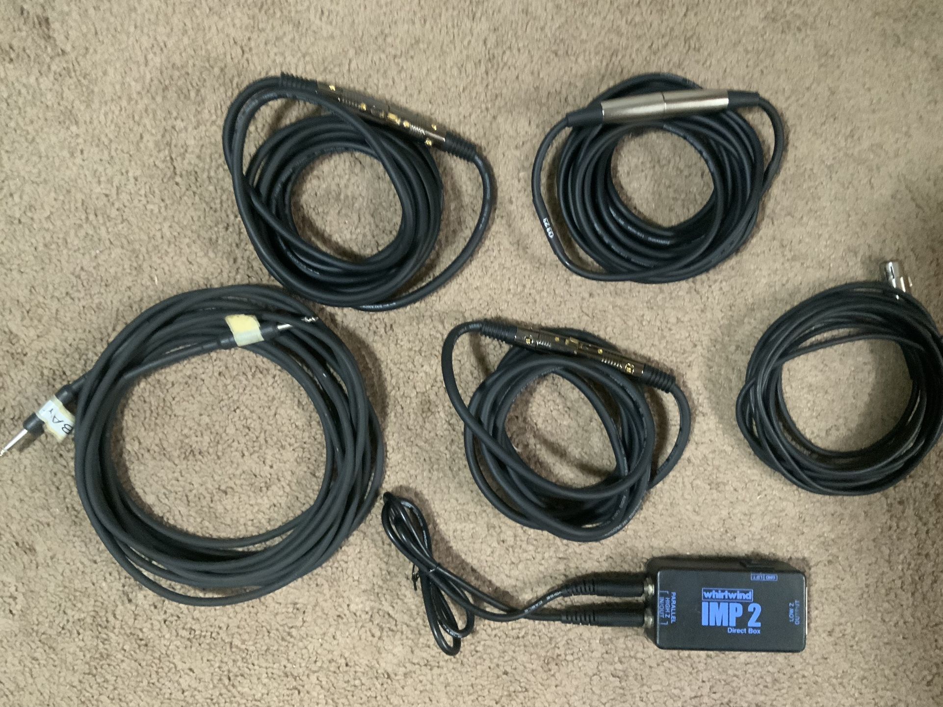 Music Accessories (xlr cables, 1/4 cables, Bose headphones) See description
