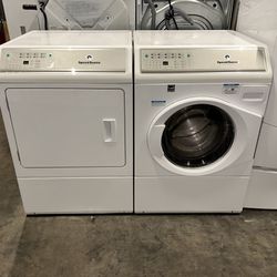SPEED QUEEN COMMERCIAL QUALITY XL CAPACITY WASHER DRYER ELECTRIC SET 