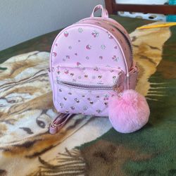 Underonesky pink strawberry mini backpack