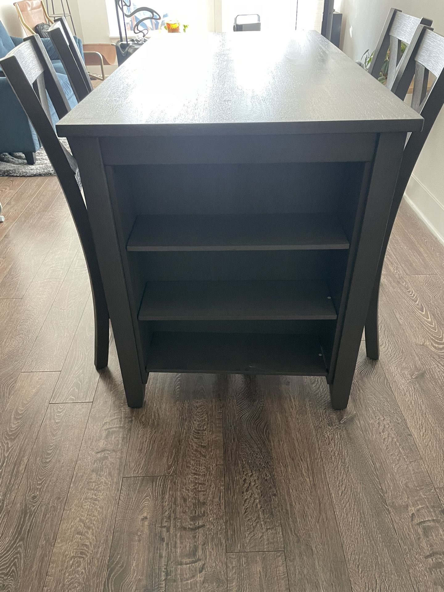 Kitchen Table 4 Chairs With Shelves 
