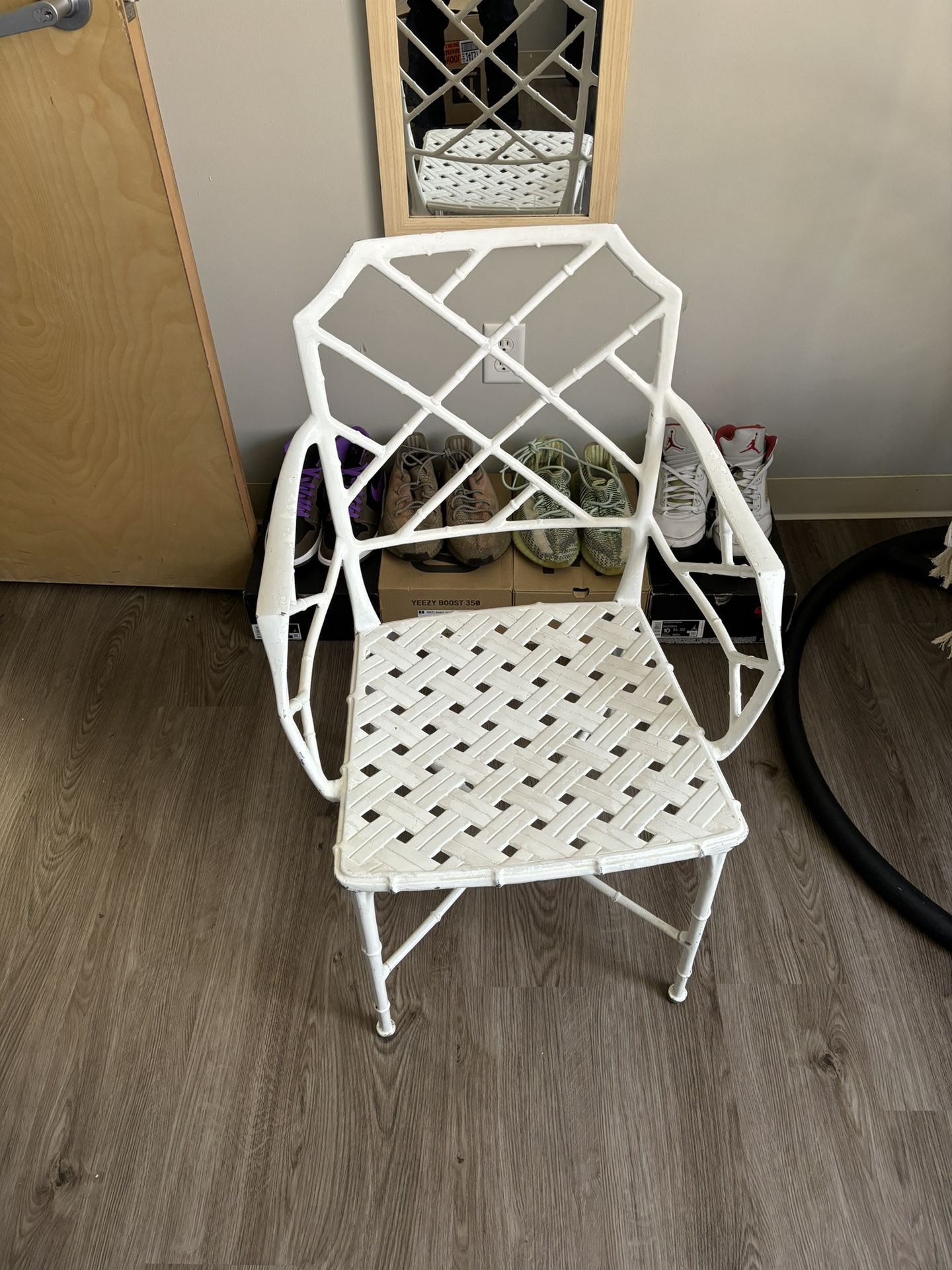 White Metal Chair 