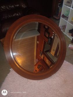 Wooden mirror