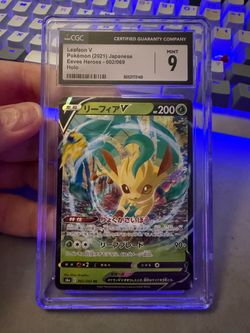 Leafeon V CGC 9 Mint Japanese Holo Pokemon Card