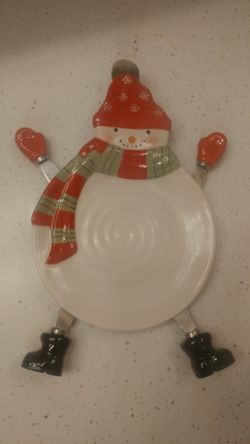 Brand New Hallmark Snowman Spreader Set