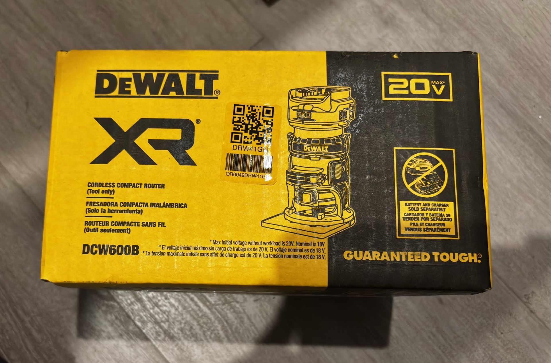 DEWALT XR 1/4-in Variable Speed Brushless Fixed Cordless Router