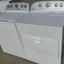 Silver panel Whirlpool washer and whirlpool dryer large load capacity  working perfectly extra for delivery same day delivery and installation availab