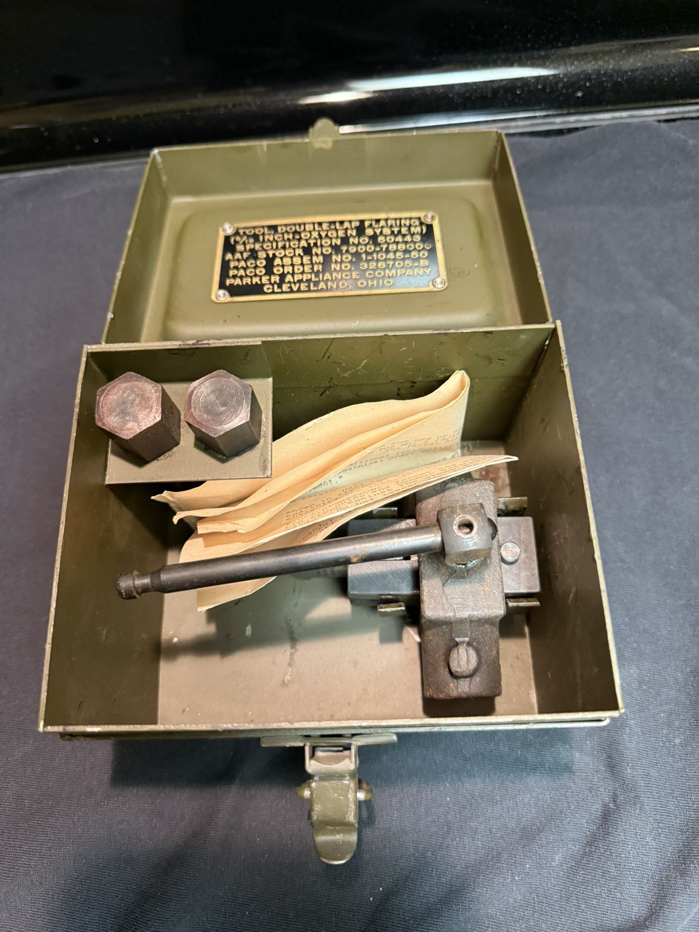 Vintage military park double lap flaring tool with box