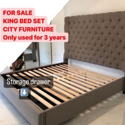 King Bed With Storage Drawer And Dissembled Ready For Pick Up