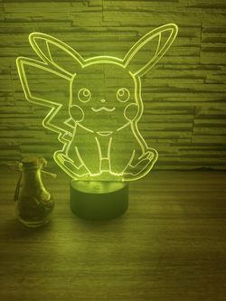 ✨Pikachu Pokemon 3D LED Lamp | Custom Room Decor & Perfect for a Gift 🎁