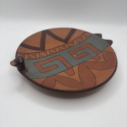 Hand Painted Stoneware Duck Plate from Peru