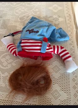 Good Dogs Pet Costume with Red Wig