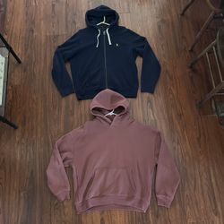 Men’s Polo And Hollister Hoodies Size L