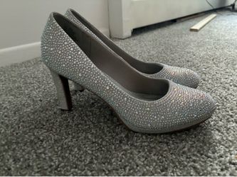 Silver high heels