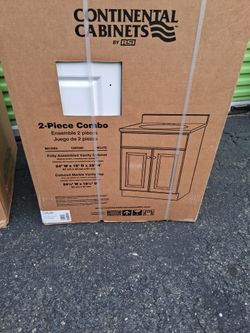 2 Piece Bathroom Cabinet Set