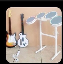 🎸 Nintendo Wii Guitar Hero/Rock Band Bundle
