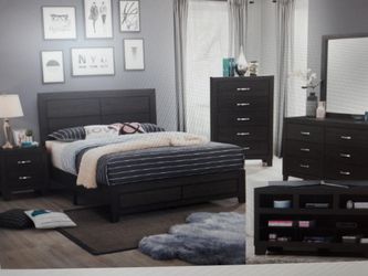 4 pc grey bedroom new