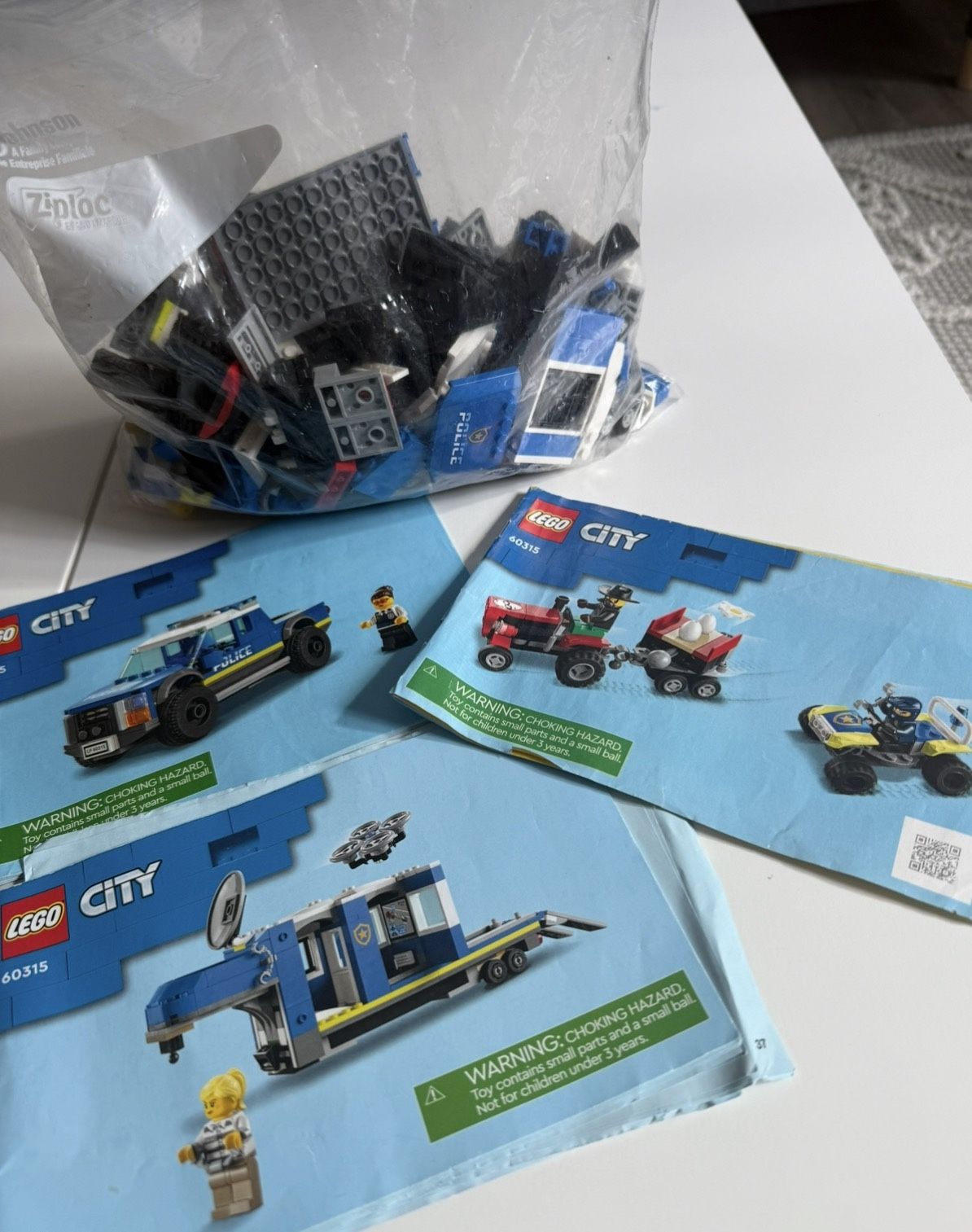 LEGO City Police Mobile Command Truck Toy with Prison Trailer, Drone, Tractor