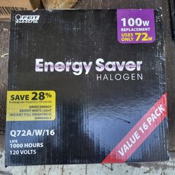Energy Saver Halogen Q72A/W/16
LIFE
1000 HOURS
120 VOLTS
