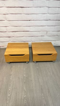 Ikea Journalist Rolling Storage Boxes Low Tables 2pc