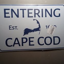Metal Sign Welcome To Cape Cod Tin Sign Wall Decor Minimalist Room Aesthetic 