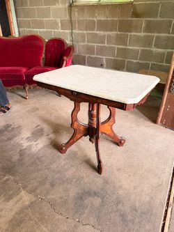 Small marble top table