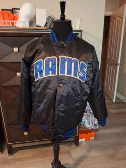 LA Rams Starters black label Jacket, Medium, Excellent condition.