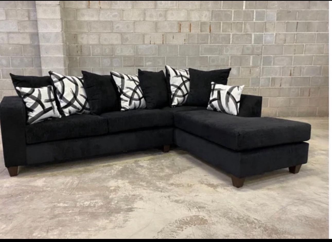 Black Sectional Brand New , Delivery Available  Same Day 