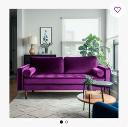 Sexy purple velvet couch - like new!