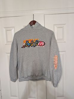 Y2K "No Rules Crew" cartoon go-kart racing hoodie