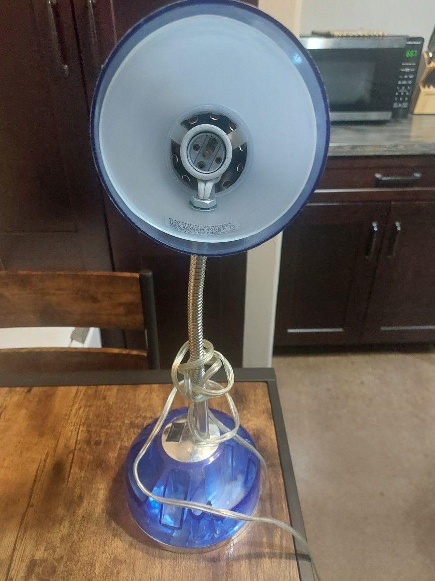 Blue Desk Lamp.