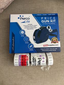 Price gun kit with its rollers