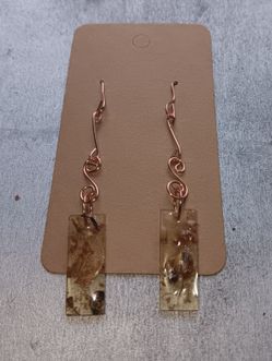 Copper 🌺 Hibiscus Earrings 