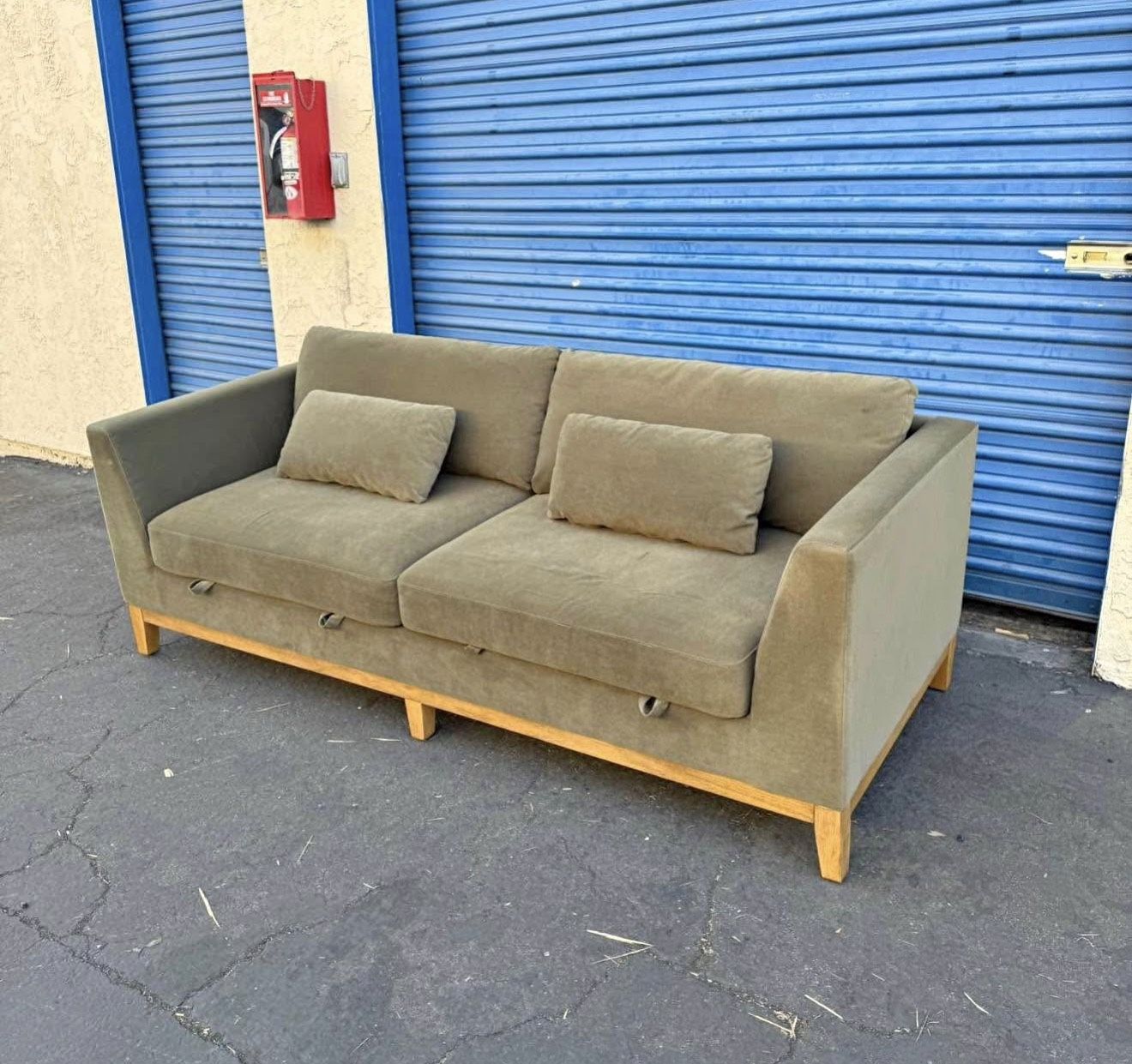 Thomasville Mokena Fabric Stationary Sofa with Storage