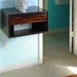 unique vintage ROSEWOOD floating wall mountable END TABLE by Westnofa And More 