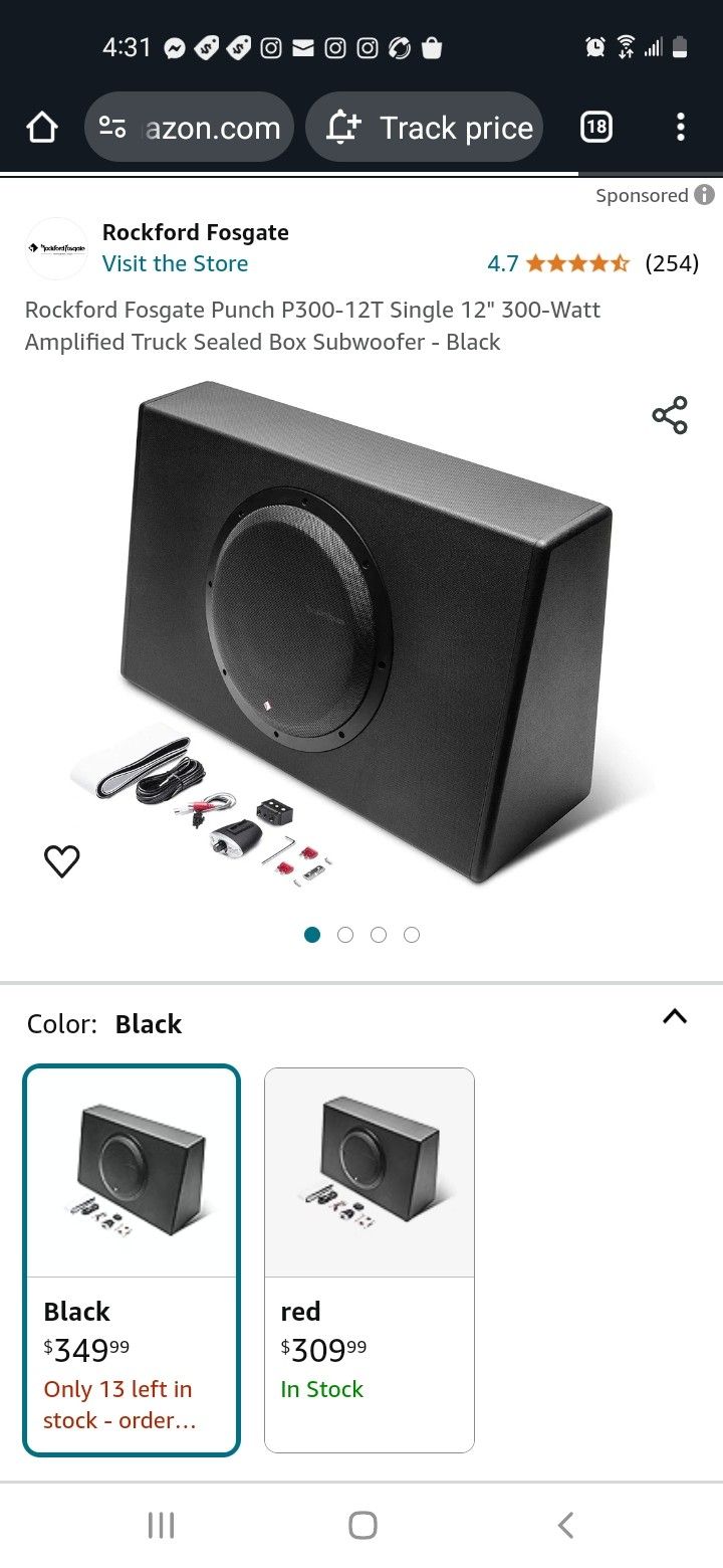 Rockford Fosgate 12" 300 Watts $175