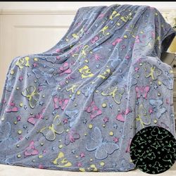 New Butterfly glow in the dark blanket 