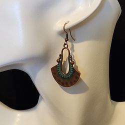 Turquoise And Copper Earrings