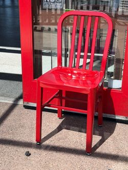 Red Metal Dining Chairs