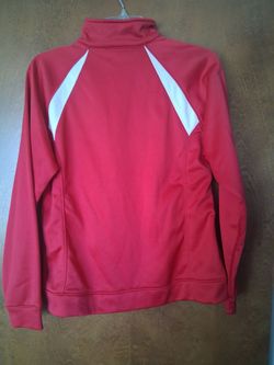 S- red with white activewear jacket