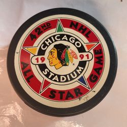 1991 NHL AllStar Game Puck 
