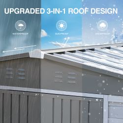 8*8FT Iron-Wood Combination Tool Shed – A Perfect Blend of Nature and Functionality