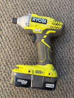 Ryobi ONE+ 18V Cordless 1/4 in. Impact Driver + battery no charger