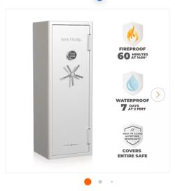 BRAND NEW IN BOX SANCTUARY Executive Fire and Waterproof Home and Office Safe, Bone White Questions