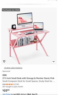 Pink desk