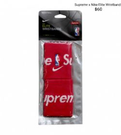 Supreme x Nike Elite Wristbands red