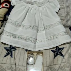 Infant Girls 3-6 Months Dress And Shoes