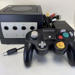 Nintendo GameCube Console Bundle (Black) with Controller + Cords (Tested) $120 OBO