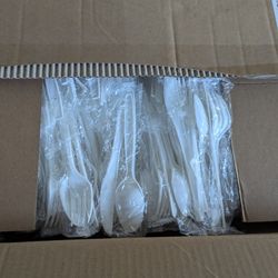 Box of 500  Knives Forks And Spoons - Individually Wrapped.