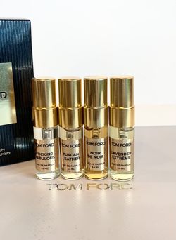 Tom Ford 4 Perfumes Fabulous, Tuscan Leather, Noir De Noir, Lavender Extreme 